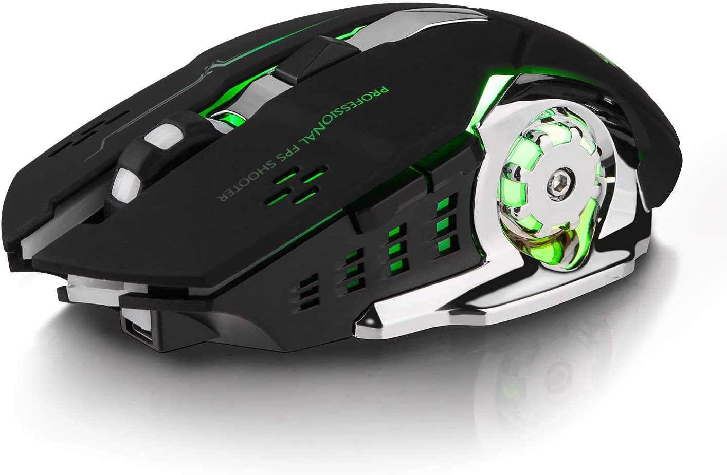 MICROWARE 2.4G Wireless Professional Gaming Mouse Rechargeable, Color Changing 6 Buttons DPI 800/1200/1600 for Pro Game Notebook, PC, Laptop, Computer, 15G Strong Acceleration-image-27
