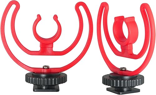 2PCS Entrevista Dedicado DSLR Cámara Micrófono Soporte de montaje de zapata caliente Accesorio de montaje adecuado para Video Blogging Transmisión