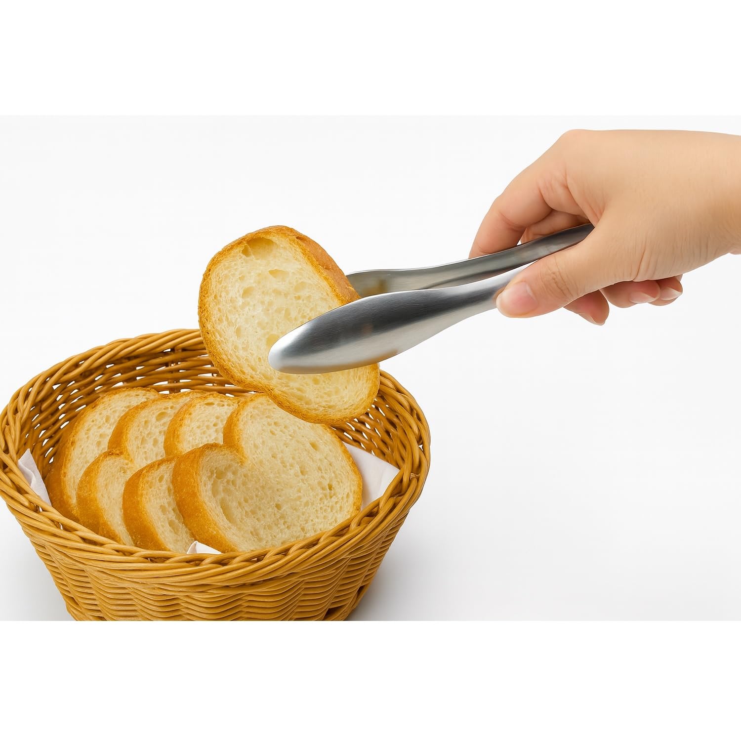 Stainless Steel Serving Tongs - 6 Inch -2