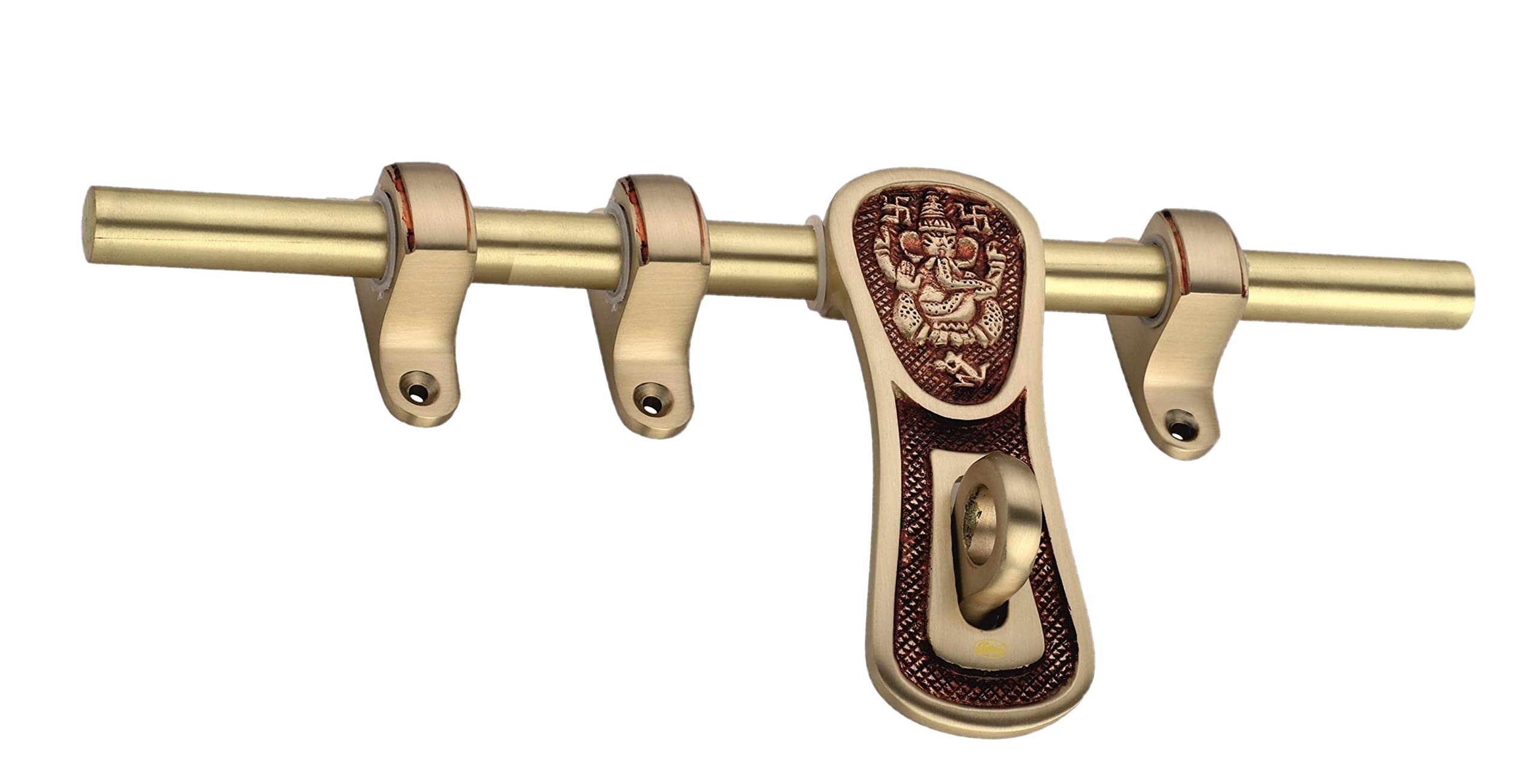 Chitra Ganesh Ji Series Brass Heavy Aldrop for Single Door for Home/Office Door (Matt Brush Golden Copper, 8 Inch)-image-18