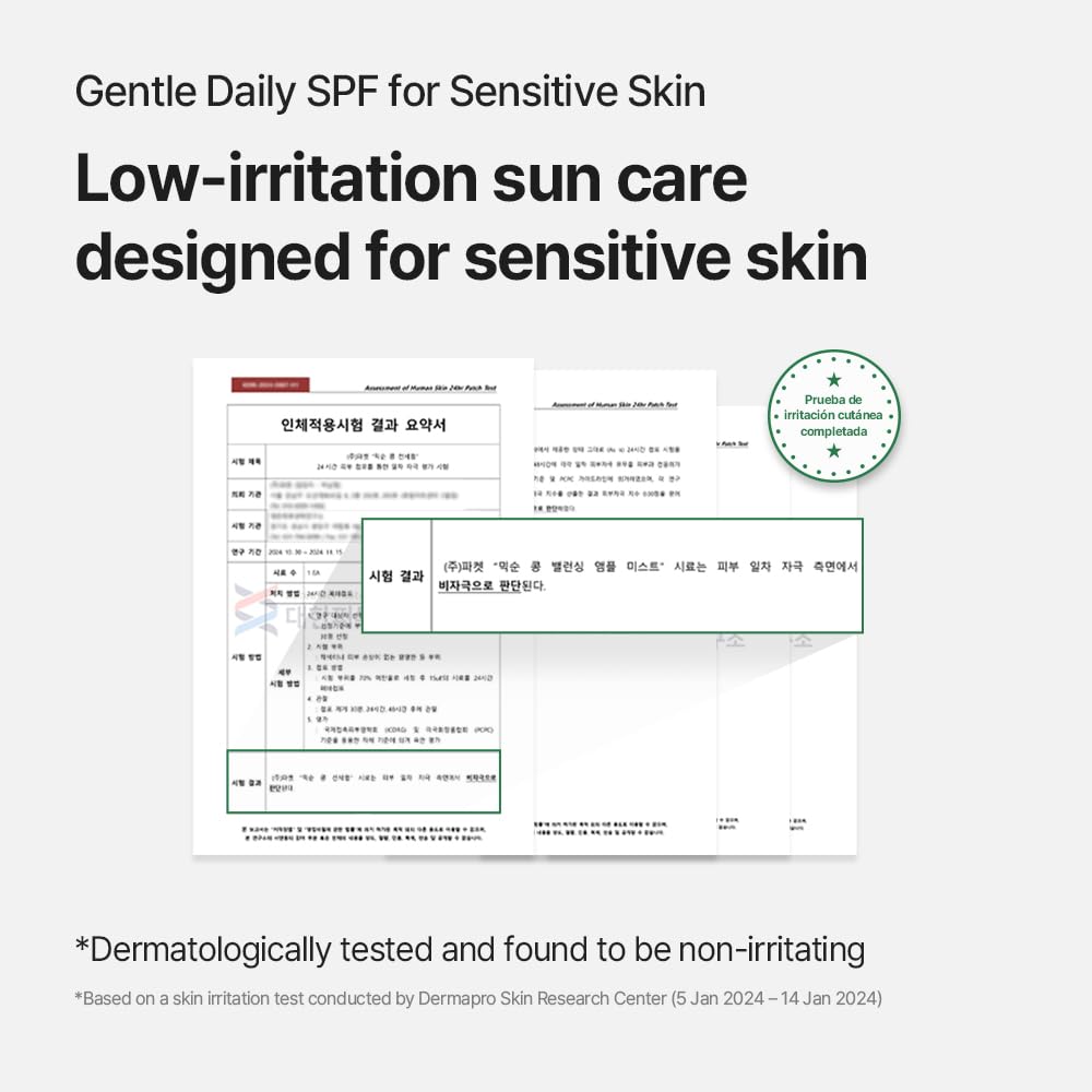 mixsoon Bean Sun Serum SPF 50+ PA++++, Sérum Solaire Coréen Léger, Protection UV Hydratante, Niacinamide, Acide Hyaluronique & Soja Fermenté, Sûr pour les Récifs, Sans Effet Blanchissant (50ml)