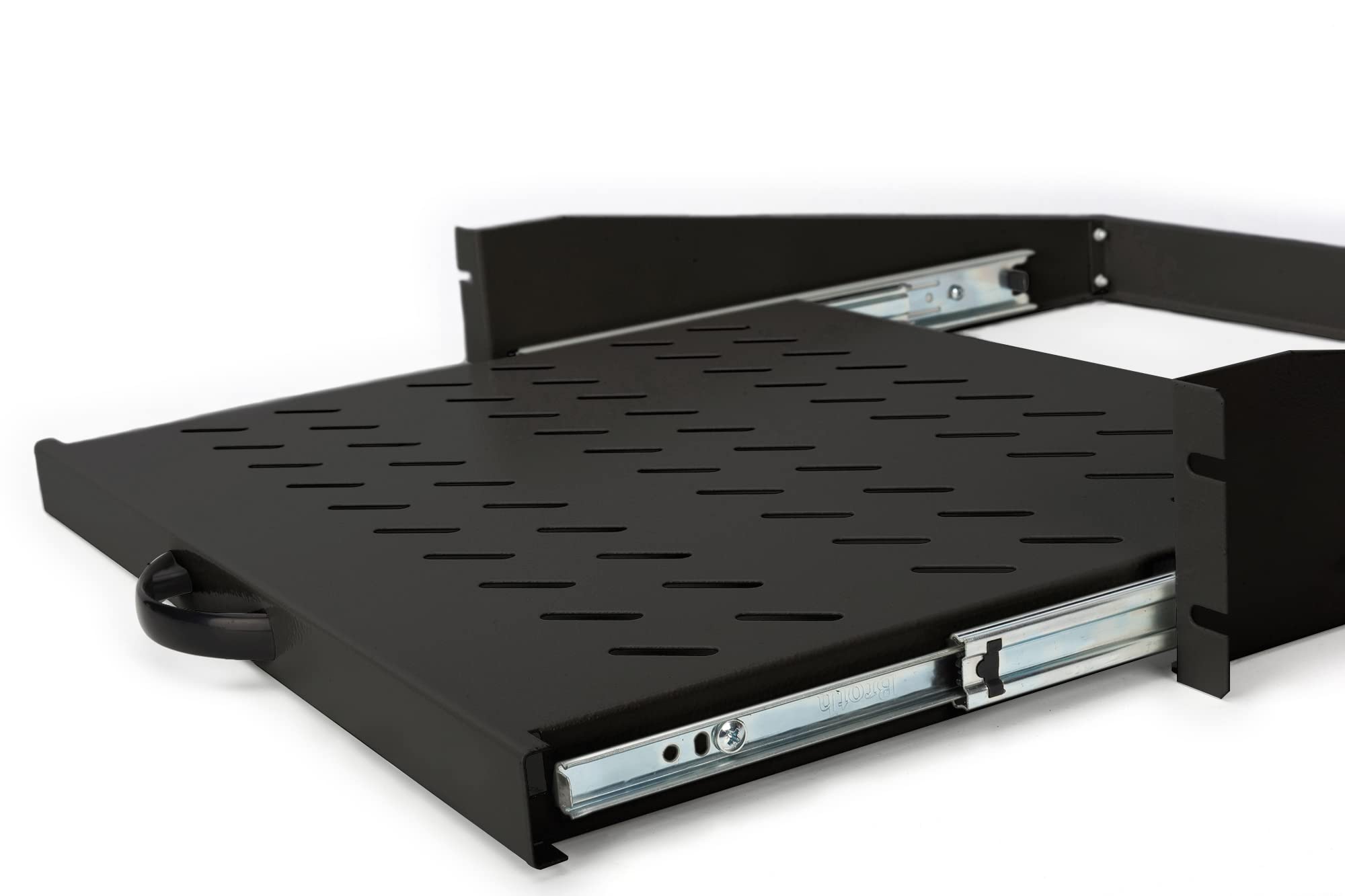 DIGITUS 2U allungabile mensola per armadi 450 mm profondità 88x483x352 mm 30 kg nero RAL 9005