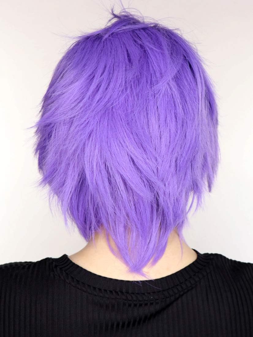Prettyland Light violet Wig Short Pixie Fringed Wild Cut Frisur Straight Wig halloween Daily C157, Light violet C157 - Image 4