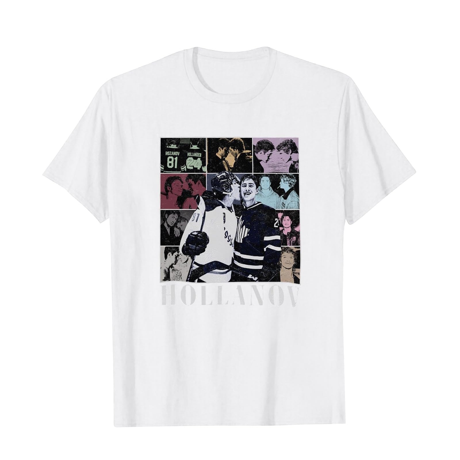 Umiquansome Heated Rivalry Shirt Graphic Tees Crew Neck Short Sleeve Casual Tshirt Merch Unisex for Fans White 5XL