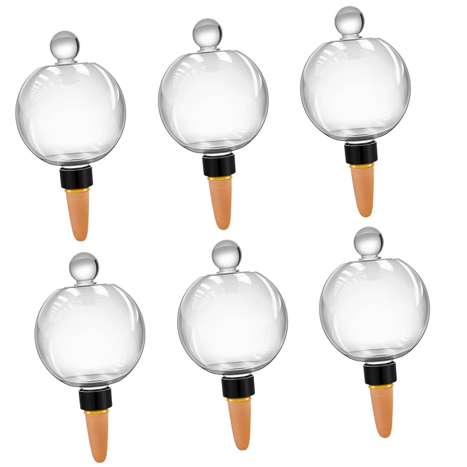 Globi per irrigazione Automatica Adatti per Piante da Interno Lampadine per irrigazione Automatica per Piante capacità da 19 Oz con Tappo in Vetro Globi Trasparenti