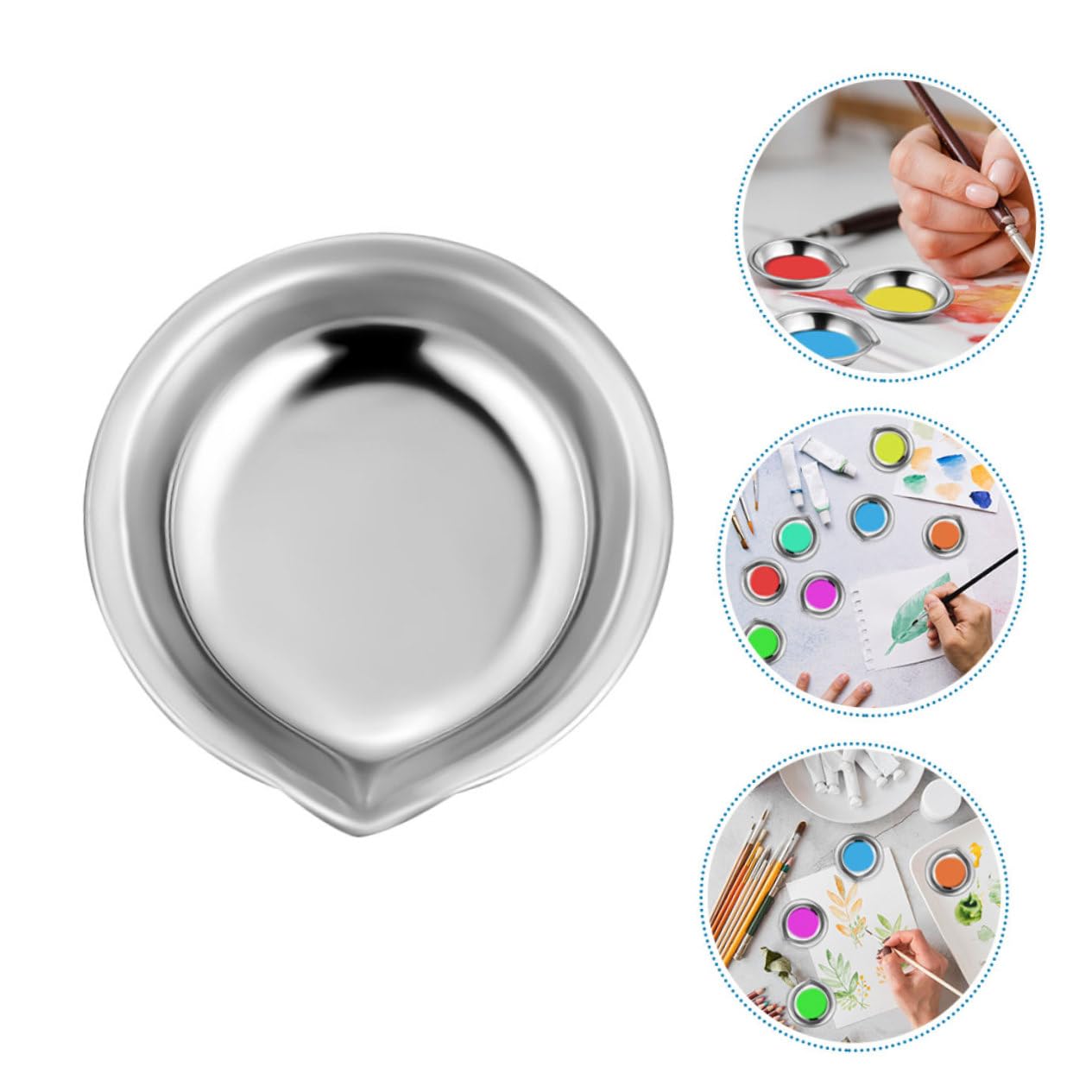 NUOBESTY 90 Piezas Paleta De Acero Inoxidable Paleta De Mezcla De Colores Paleta De Acuarela Paleta De Pintura Bandeja De Mezcla De Colores Paleta De Metal Paleta De Mezcla De Esmalte De