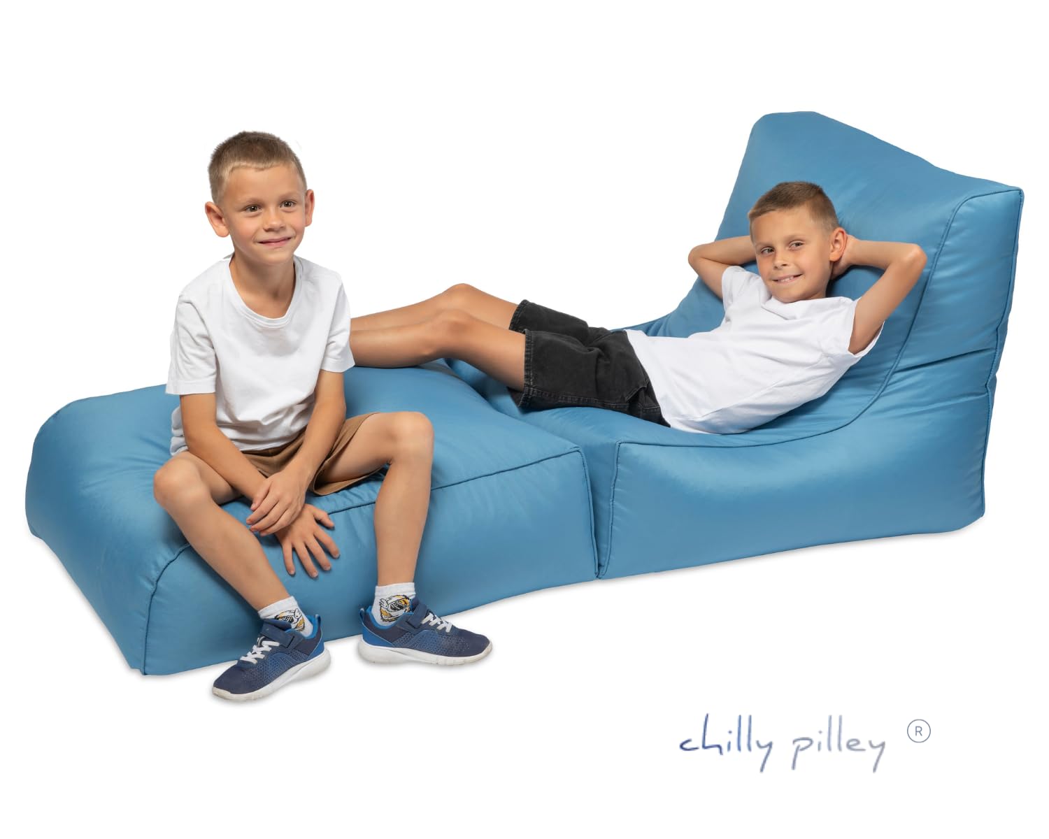 Chilly Pilley Sitzsack, Faltbarer Pouf 2 in 1 mit EPS-Füllung, Wasserfestes Outdoor Liegekissen für Kinder & Erwachsene