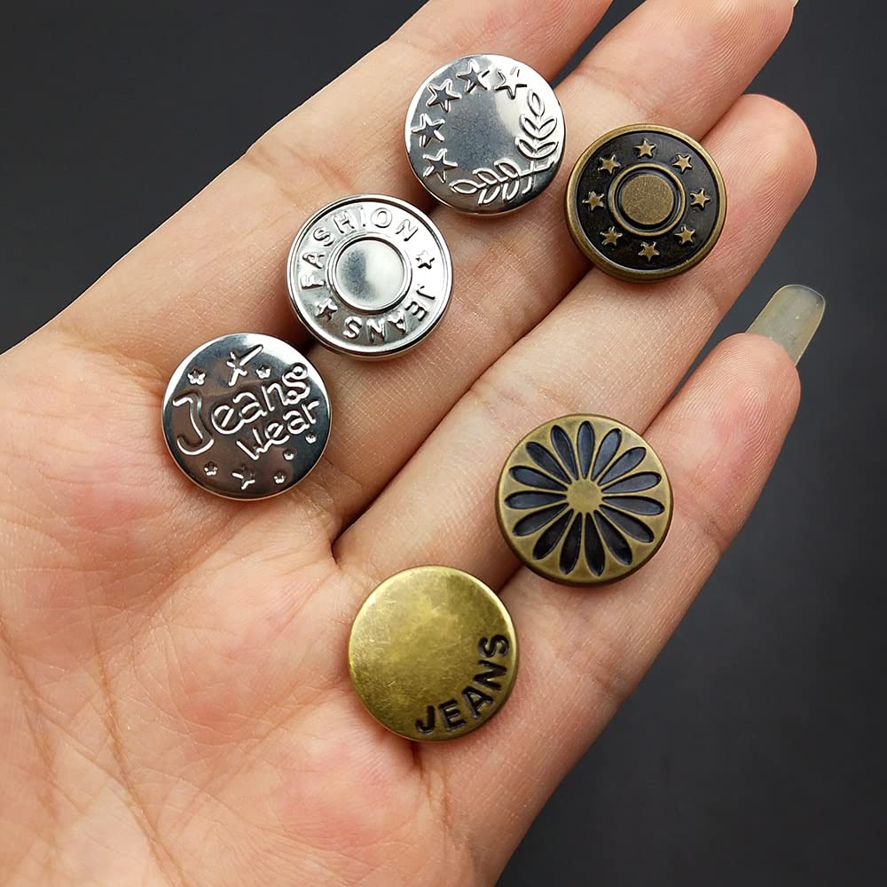 Boutons à vis torsadés 17mm, couture en métal, manteau en Denim DIY