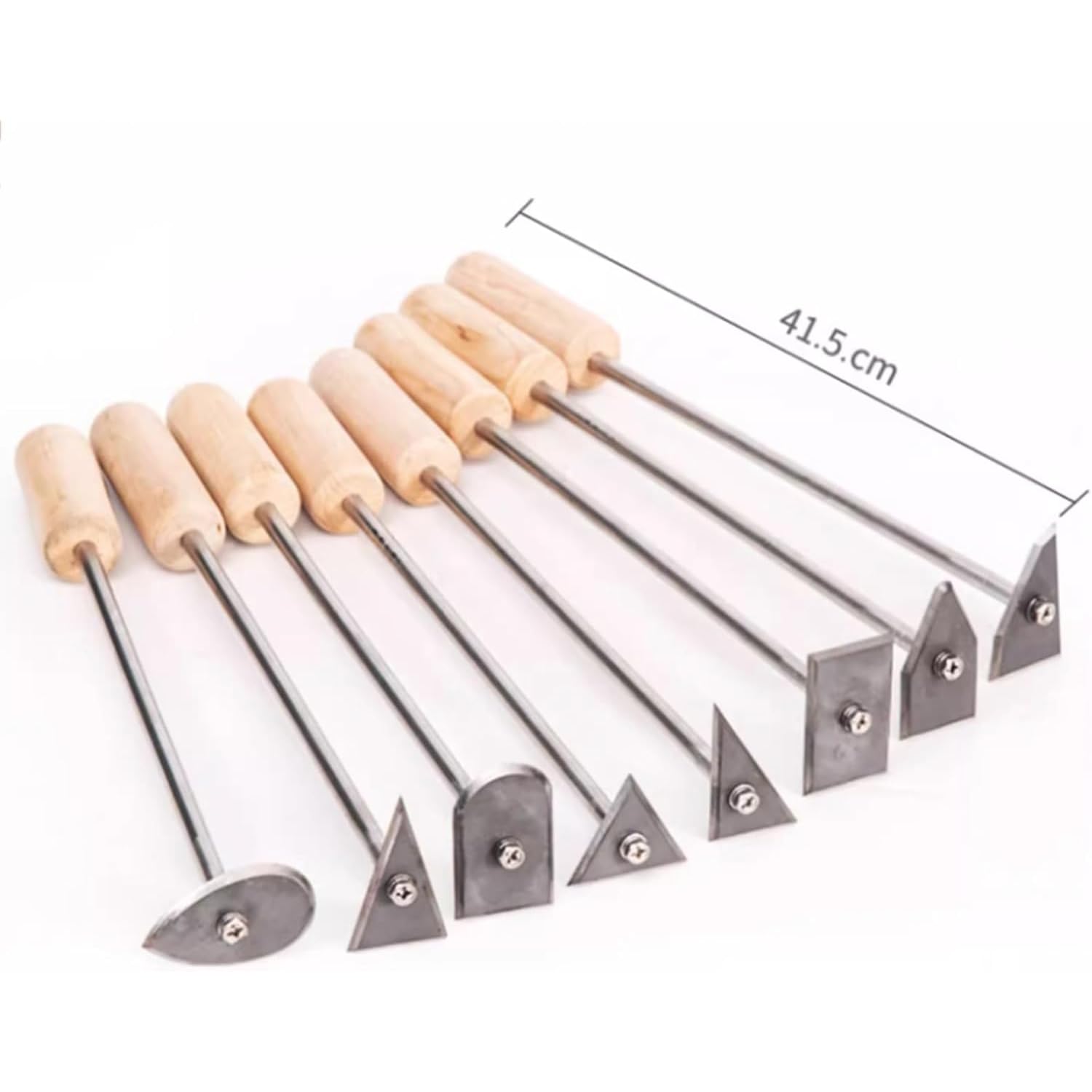Lot de 8 outils de sculpture de poterie et de sculpture texturée – Manche en bois et lame en acier inoxydable pour moules à argile, céramique, loisirs créatifs