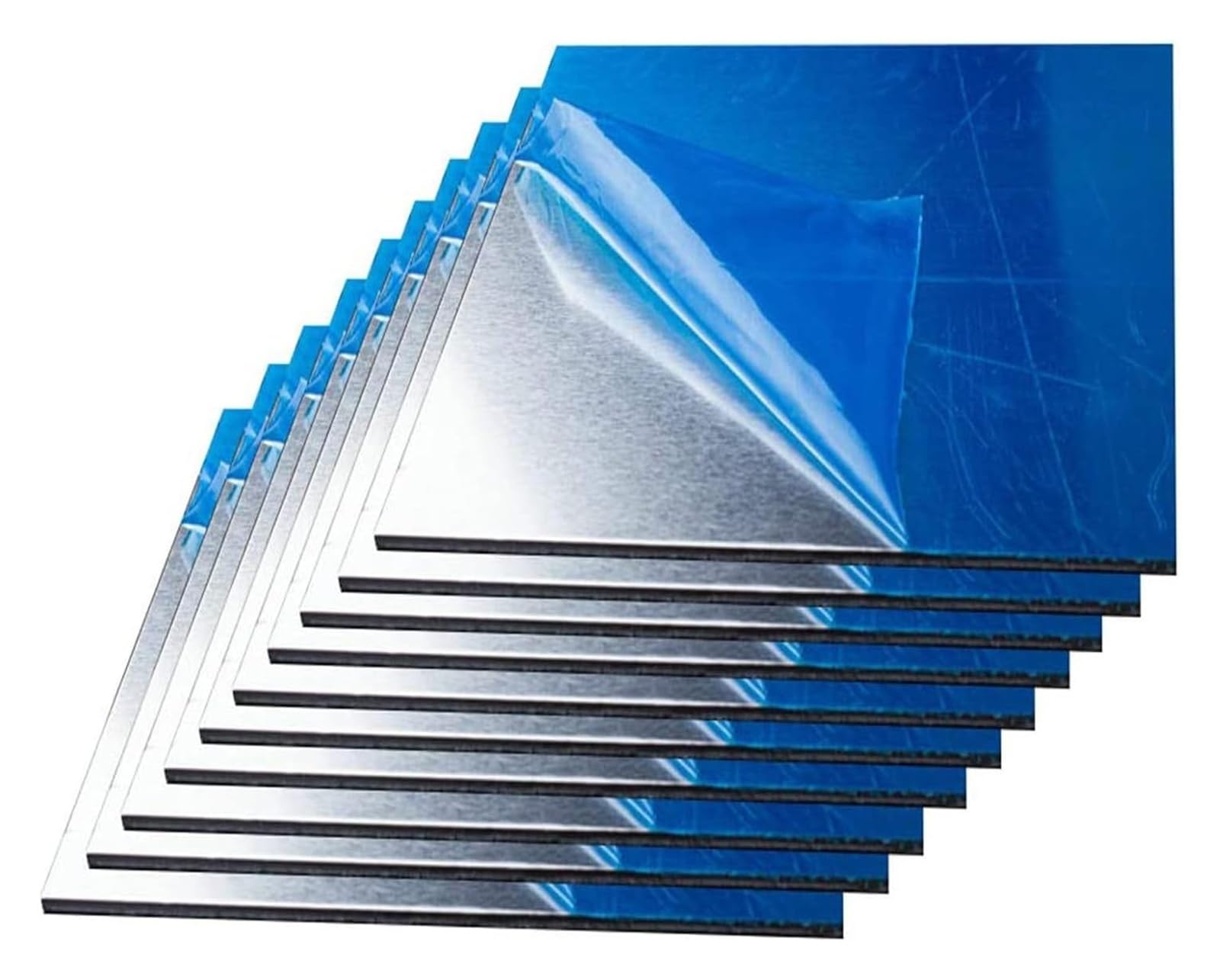 Lamiera Di Alluminio, 10 Pezzi Di Lamiera Di Alluminio 6061 Spessa 0,5 Mm, Piastra Quadrata, Materia Prima per Saldatura e Artigianato Industriale/Color/0.5 * 300 * 300Mm