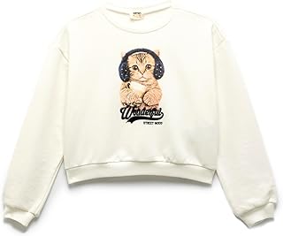 سويت شيرت قصير للبنات من كوتون