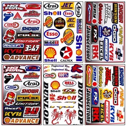 Graphic Racing Sticker Decal Motocross ATV Dirt 6 Sheets R601-5