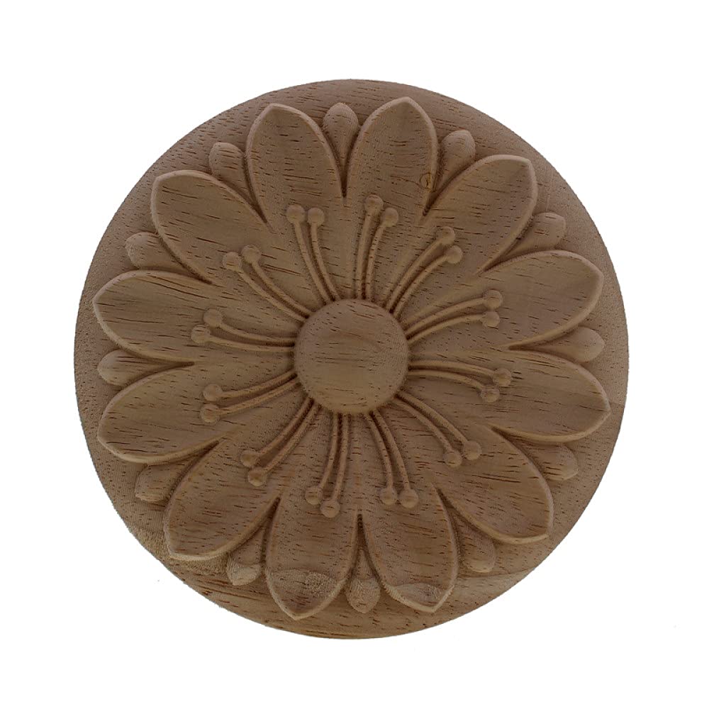 Bois sculpté applique vintage 15cm stickers onlay décor cadre décoration maison diy