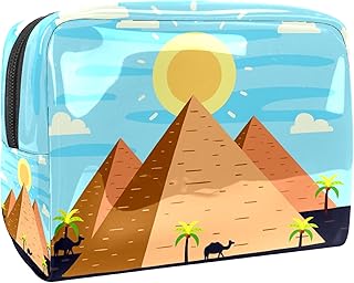 Beauty Case Piramidi in Egitto Cosmetici Borsa da Viaggio Portafogli da viaggio Beauty Case Toiletry Bag Borsa a mano Porta monete 18.5x7.5x13cm