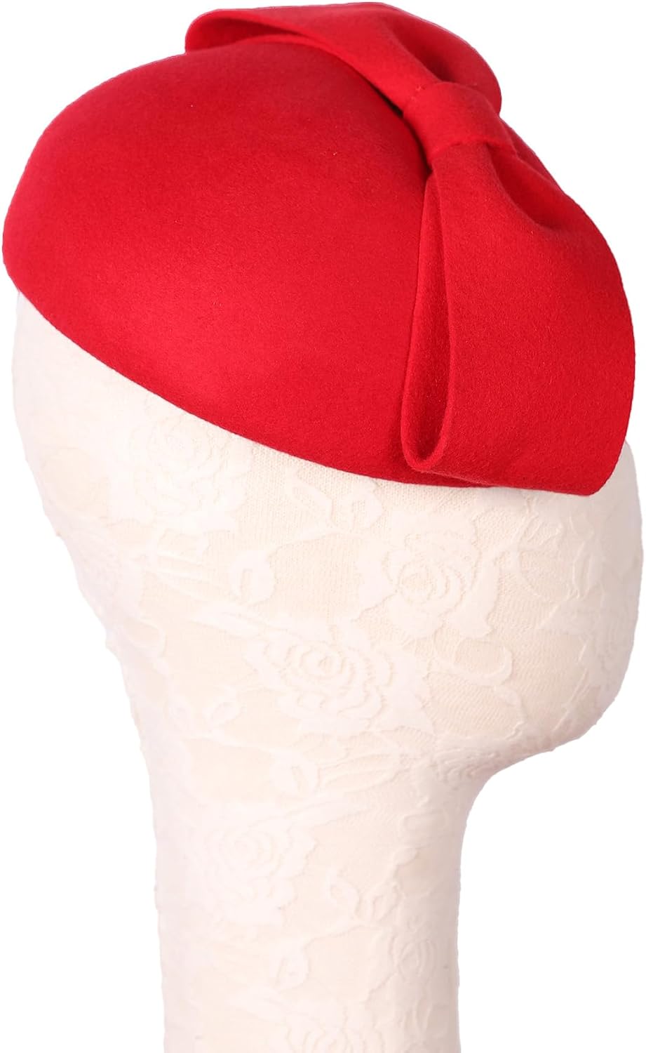 HIMESPORT Wool Felt Bow Fascinator Hats for Women Ladies Wedding Cocktail Tea Party Dress Pillbox Hat