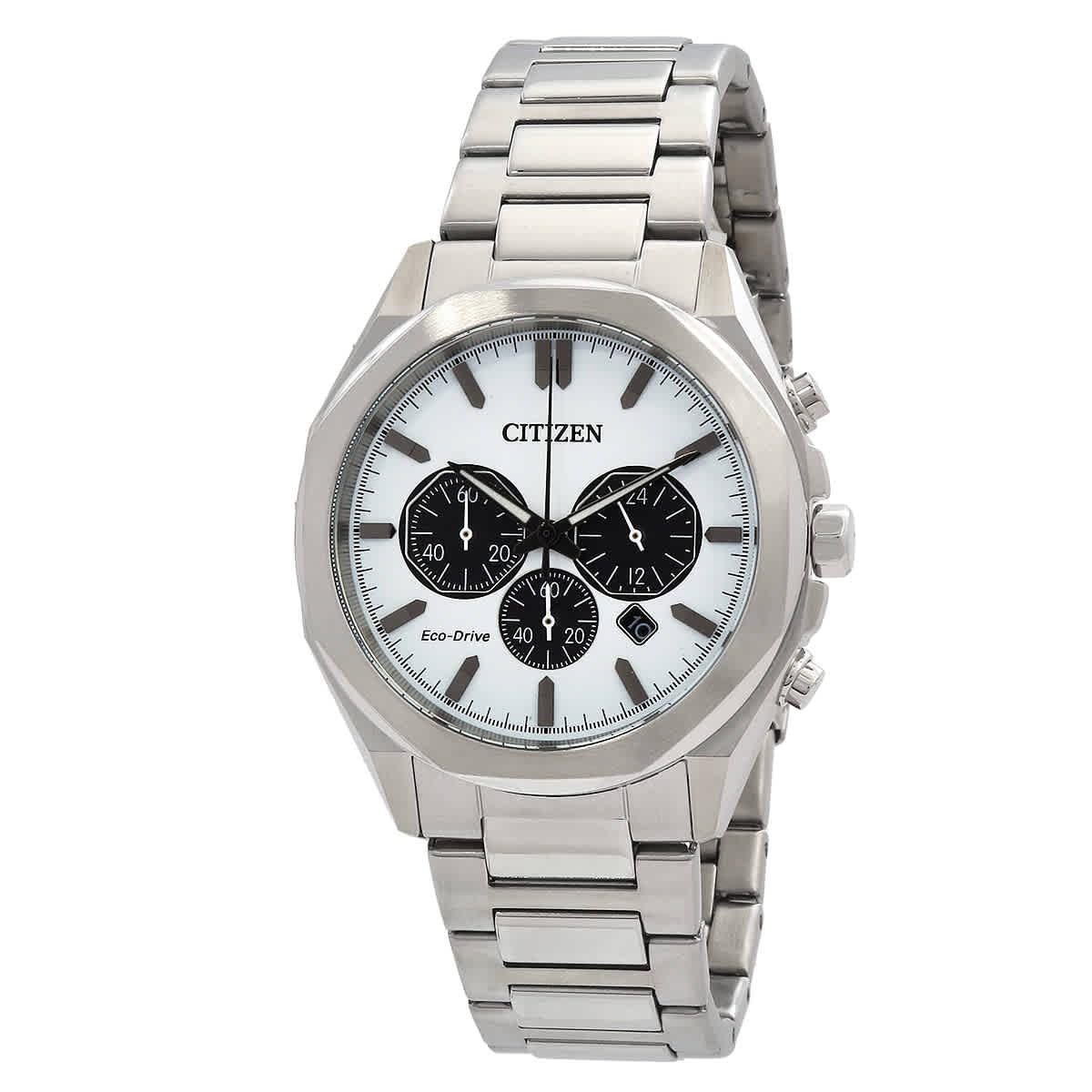 Citizen Mens Eco-Drive Gents Chronograph Stainless Steel Watch Powered by Light - Octagon Shape Collection-CA4590-81A (B0CYLNR9QX) Amazon Price History, Amazon Price Tracker