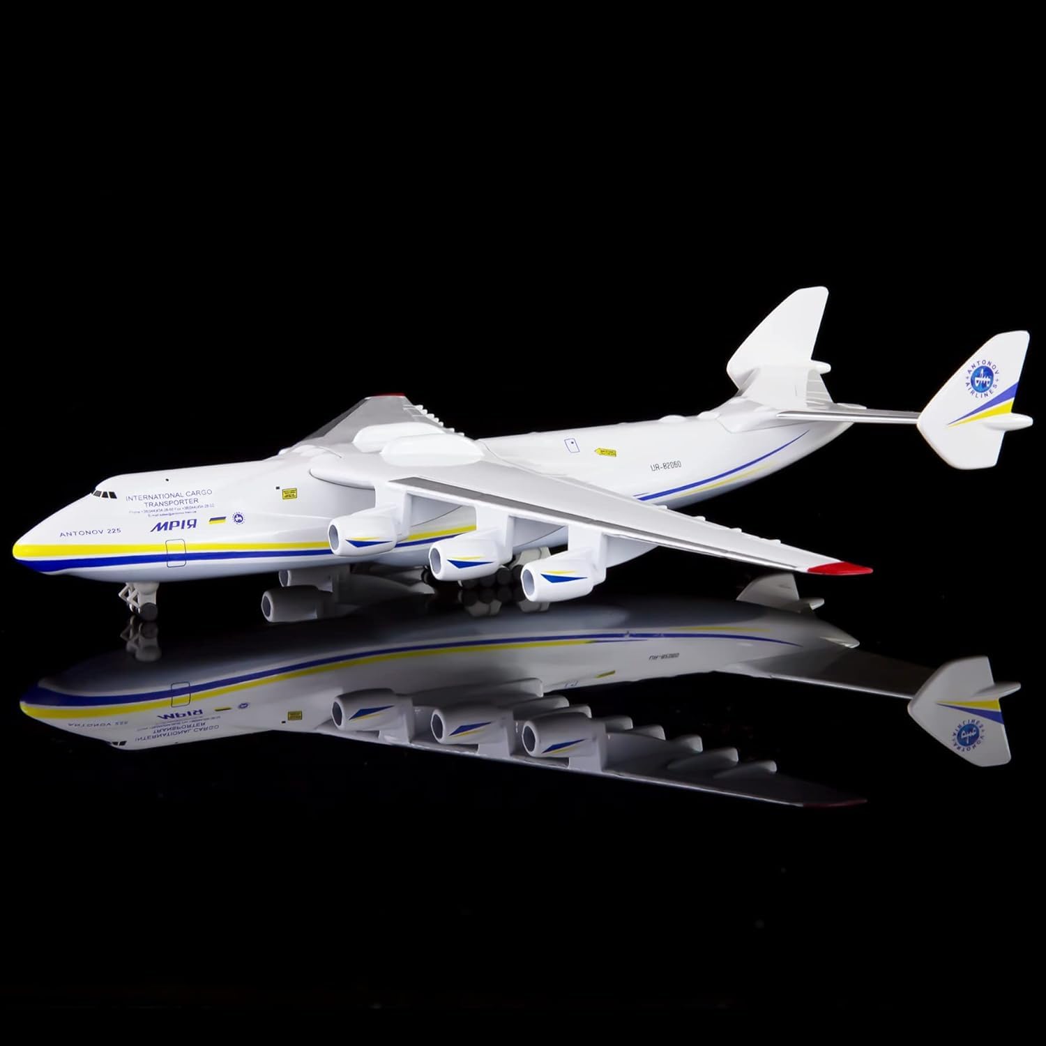 HANGOU 1/400 AN225 Model Alloy Model for Collection and Display, White, 7.9 inches (L) x 7.9 inches (W) x 1.5 inches (H) - Image 3