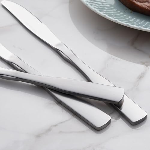 Miniatura 5 de Cuchillos de cena, cubiertos de acero inoxidable de 8.7 pulgadas de alta resistencia, juego de cubiertos de metal, 6 piezas