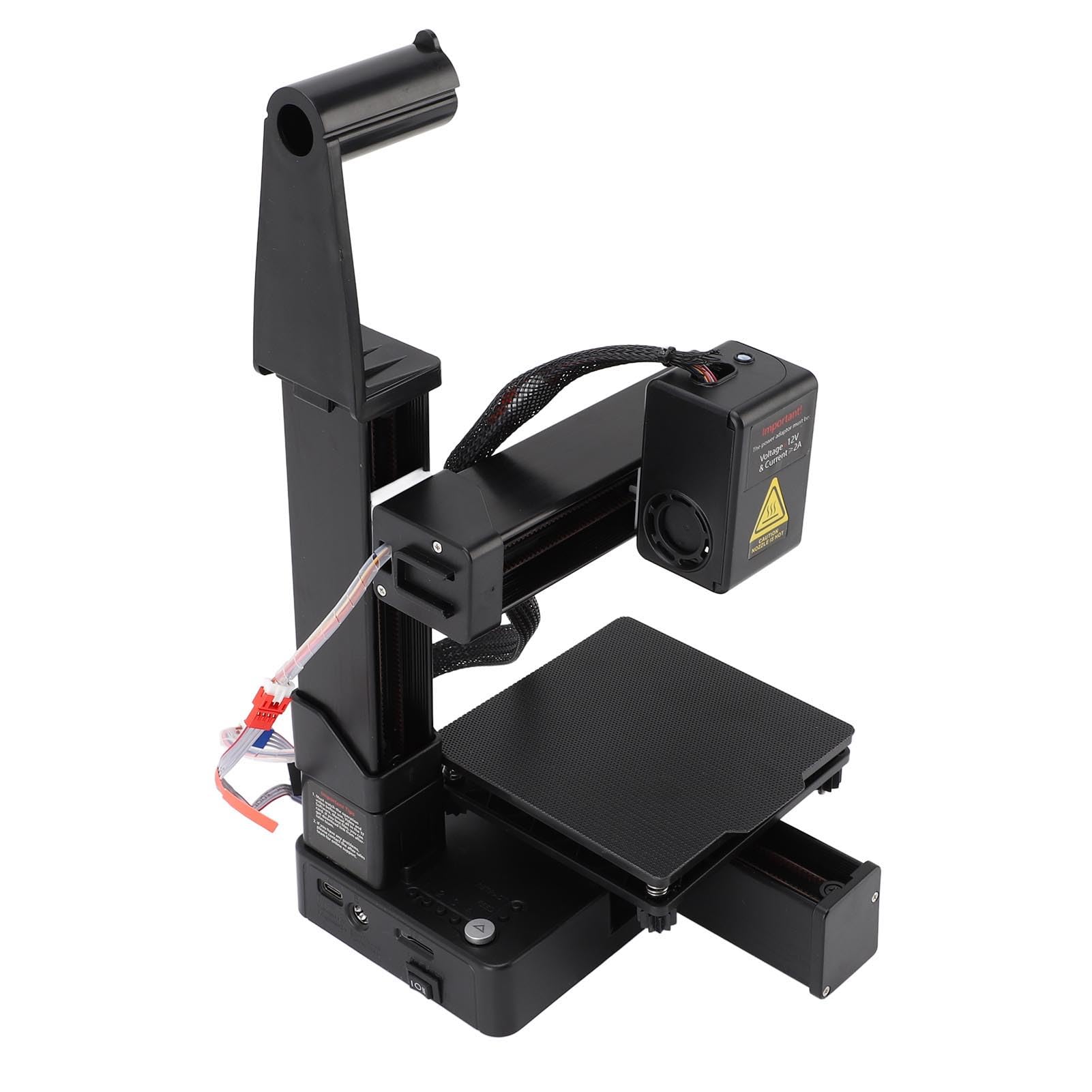 Fabater Mini Stampante 3D, Macchina de Stampa 3D 100x100x100mm, velocità di Stampa più Veloce di 40 Mm/s, compatibilità Filamento PLA e TPU de 1,75 Mm, Stampanti Fai Te (BLACK)