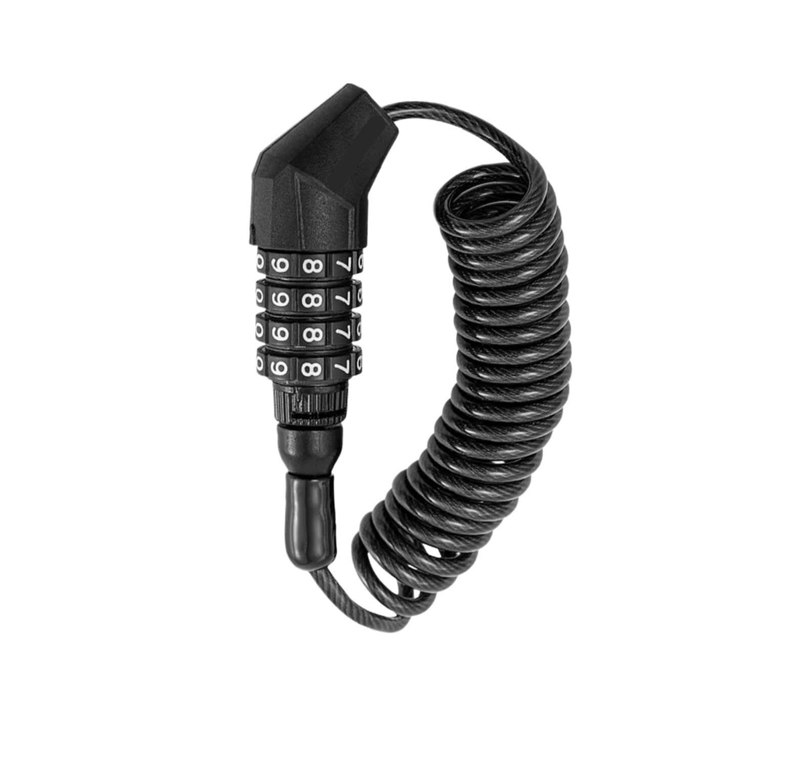 Bicycle Helmet Lock Safety Portable Combination Wire Lock Scooter Password Anti-Theft Cycling Bag Backpack Rope Lock(063 Black)