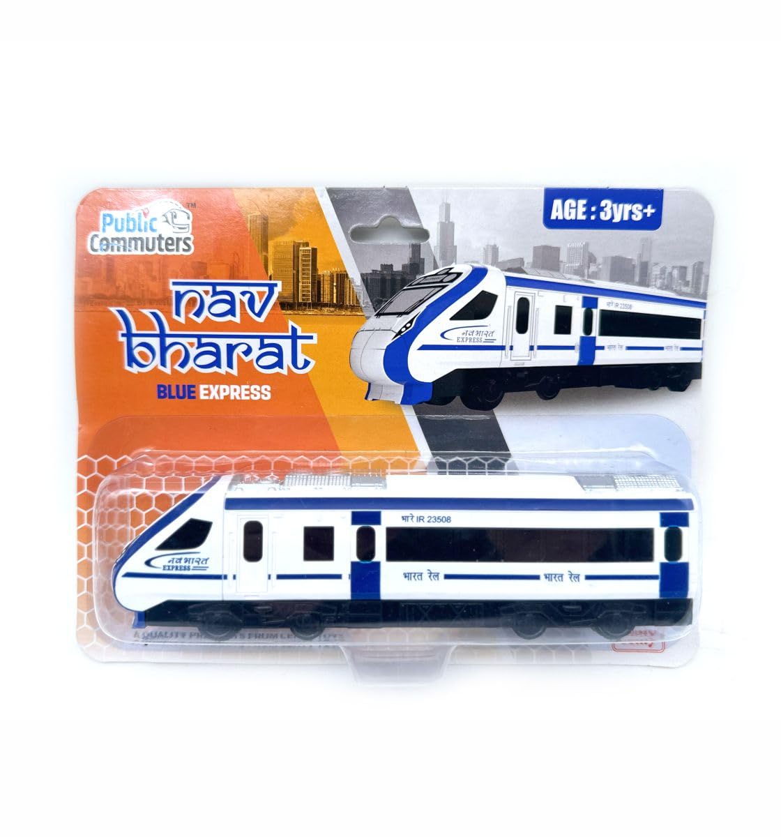 CENTY Nav Bharat Blue Express Pull Back Toy Train for 3Y+ Multi Colour - Image 8 thumbnail