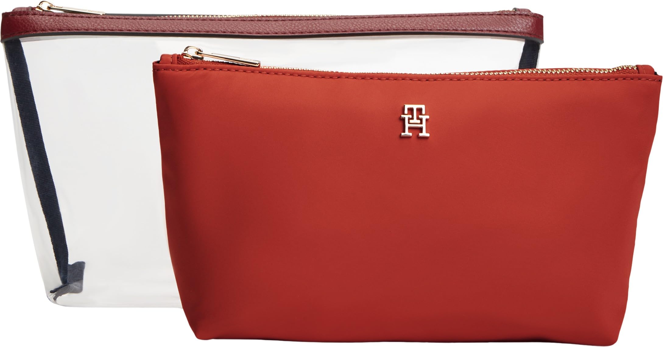 Tommy Hilfiger Women Th Icon Kulturbeutel, Nylon, AW0AW18709, andere kleine Accessoires, Orange, Einheitsgröße