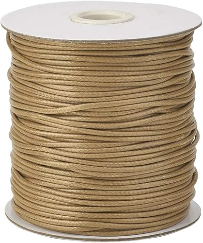 Vista 64 de Cheriswelry 90 yardas/rollo de 0.079 pulgadas, cordón encerado negro de poliéster coreano, joyería de cuentas, hilos para manualidades, cuerda