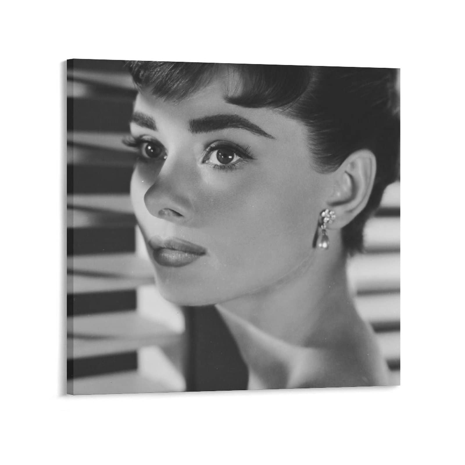 Amazon.co.jp: オードリー・ヘップバーン肖像画プリントキャンバス