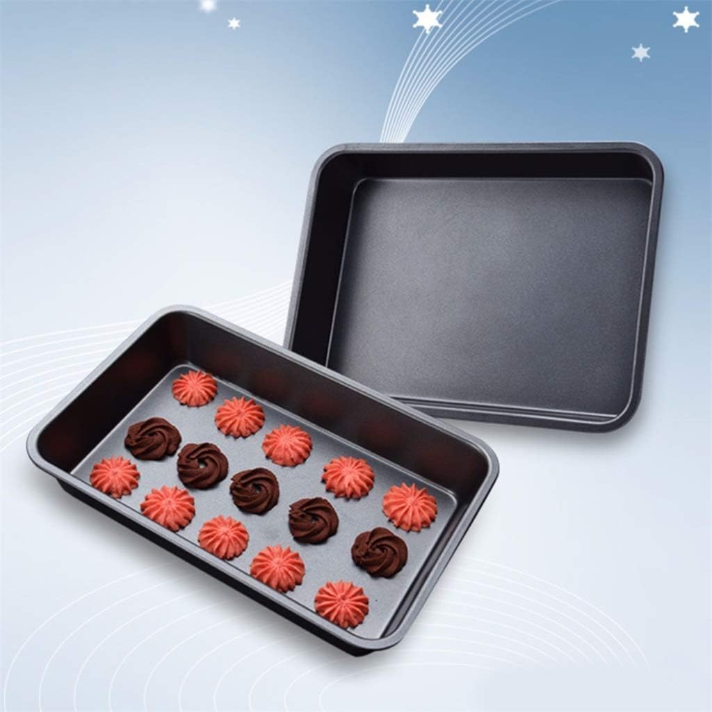 Baking Dish, Not Sticky Carbon Steel Home Oven Tray Cake Roll Muffin Pizza Baking Dish (Size : 35×25×5cm)