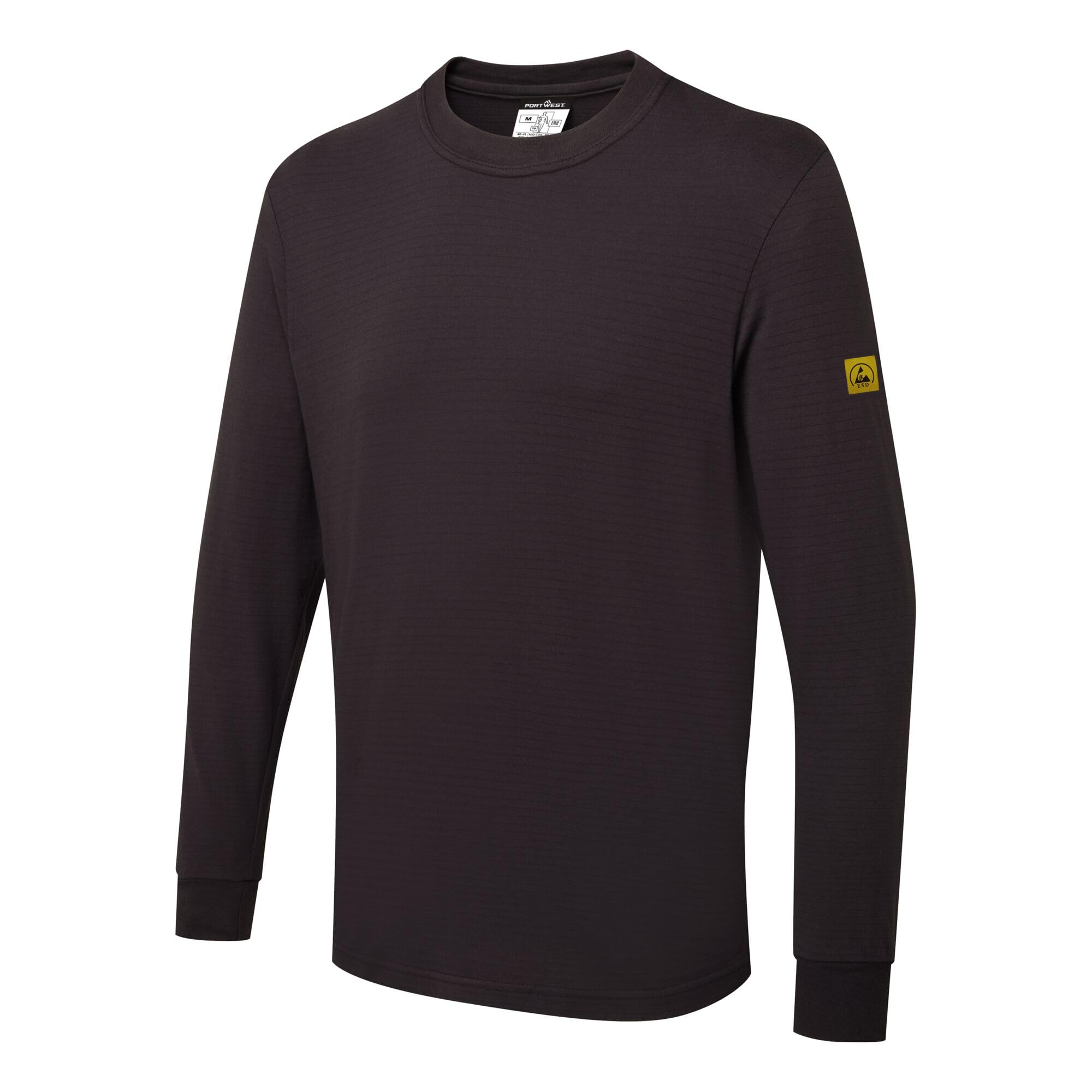 Portwest Antistatic ESD T-Shirt L/S Camiseta Hombre (Pack de 1)