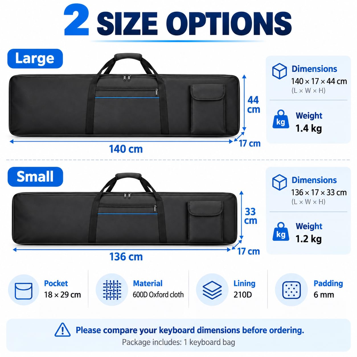 Piano Tasche 88 Tasten für Nord Stage 2 EX 88 2015-2017