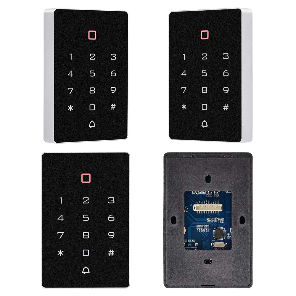 FTSTech 125 KHz EM/ID samodzielna klawiatura z interfejsem Wiegand czytnik RFID kontrola dostępu do mieszkania zestaw bezpieczeństwa z 10 szt. niebieski brelok