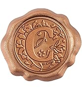 CRASPIRE Adhesive Wax Seal Stickers Initial 25Pk Floral Self- Adhesive Wax Seals Gold Decorative ...