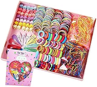 Esteopt 780 Pcs Girls Hair Accessories Set, Bow Hair Clip Flower Hair Clip Elastic Rubber Hair Ties Hair Clips for Girls and Little Girls Baby Kids, Multi-colored