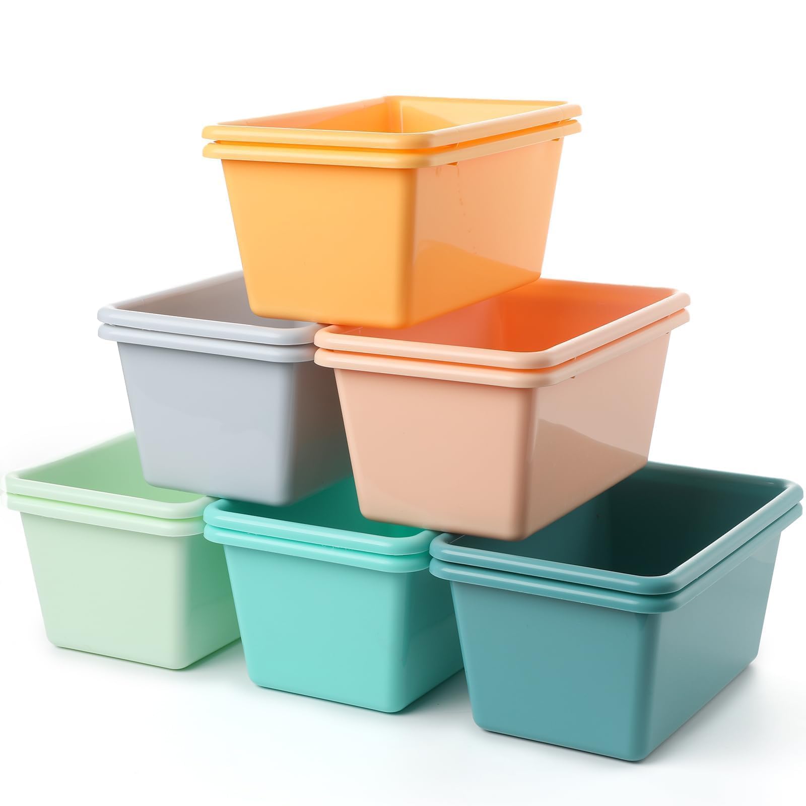 Photo 1 of Yakydesign 12 Pack Plastic Cubby Storage Bins - Boho