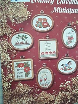 Pamphlet Country Christmas Miniatures Cross Stitch Burdett Publications Book