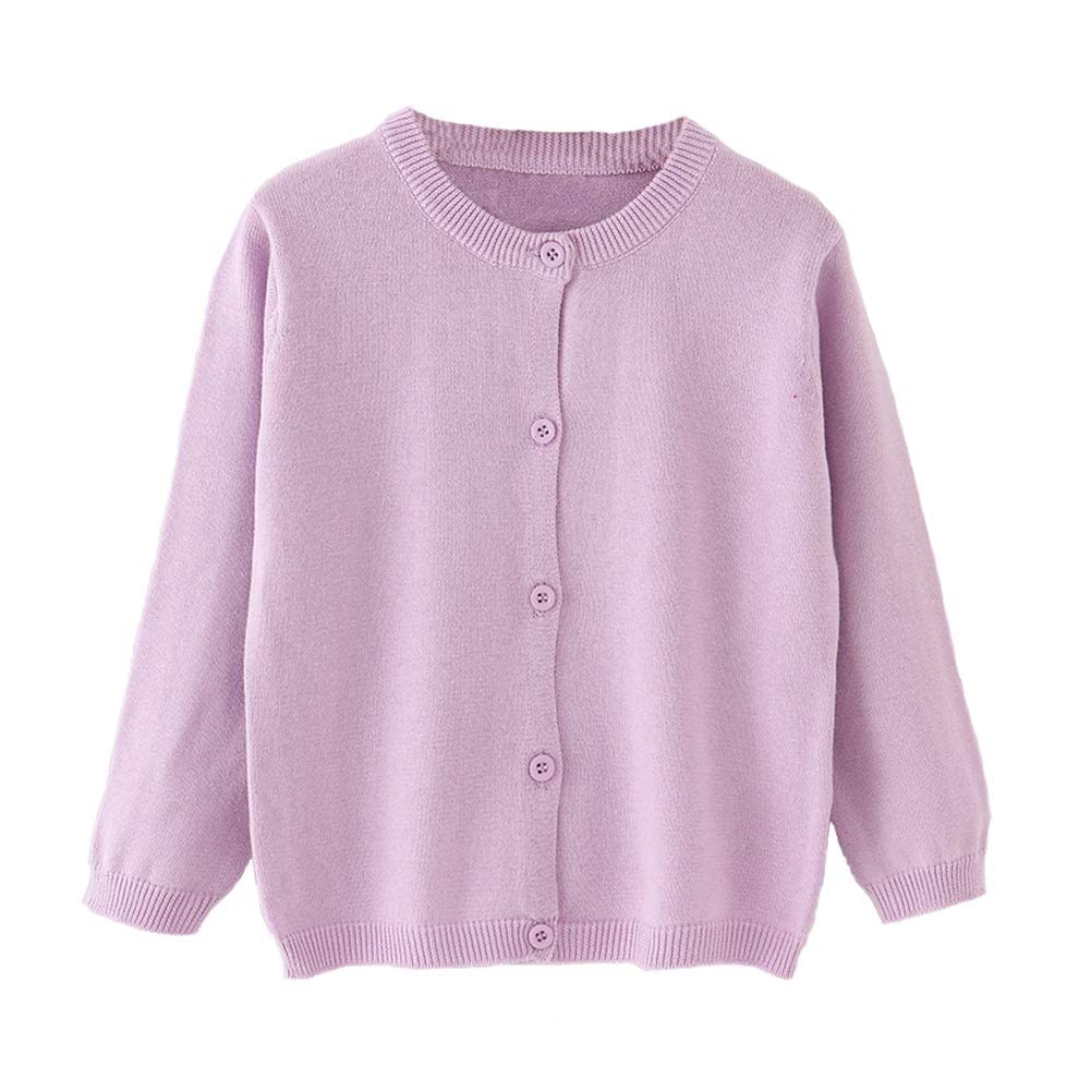 Little Girl Knit Cardigan Sweater - Toddler Button Down School Uniforms Cardigan