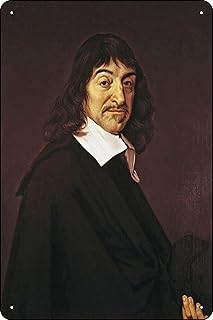 Rene Descartes Portrait Wall Art French Philosopher Classical Painting Decor 8x12 Inches Aluminum