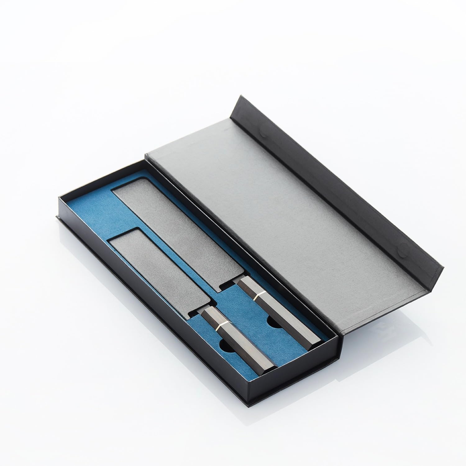 Frank Haasnoot Cuchillos de Chef | Juego de Cuchillos Japoneses | 22 y 16 cm | Mejor Cuchillo Santoku | Cuchillo de Cocina Profesional & Cuchillo para Pelar | Estuche de Cuchillos| Acero Inoxidable