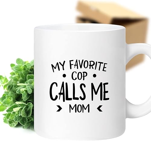 Bemrag Beak Inspirational Sarcasm Gift, Perfect Mother's Day Present For A Mom, Cop Calls Me Mom Funny Quote On 11oz Ceramic Coffee Mug
