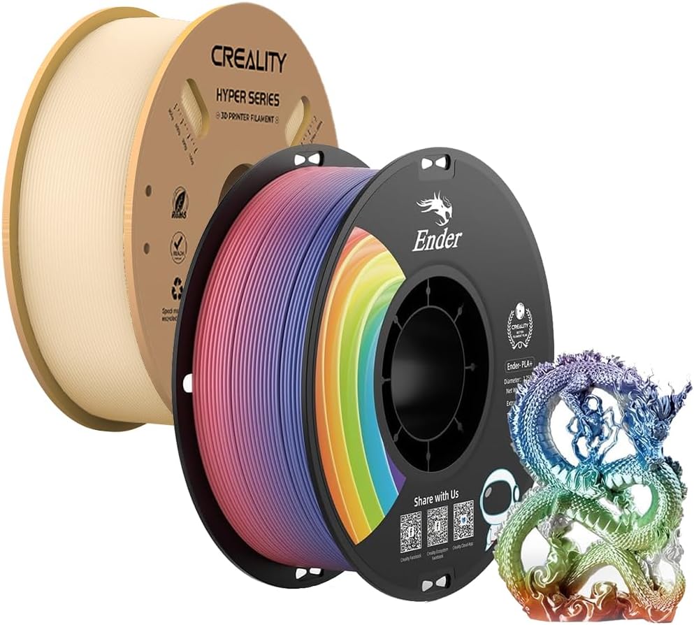 Creality Ender PLA Pro 3D Printers Filament 1KG Rainbow Bundle Hyper PLA Filament 1KG Skin