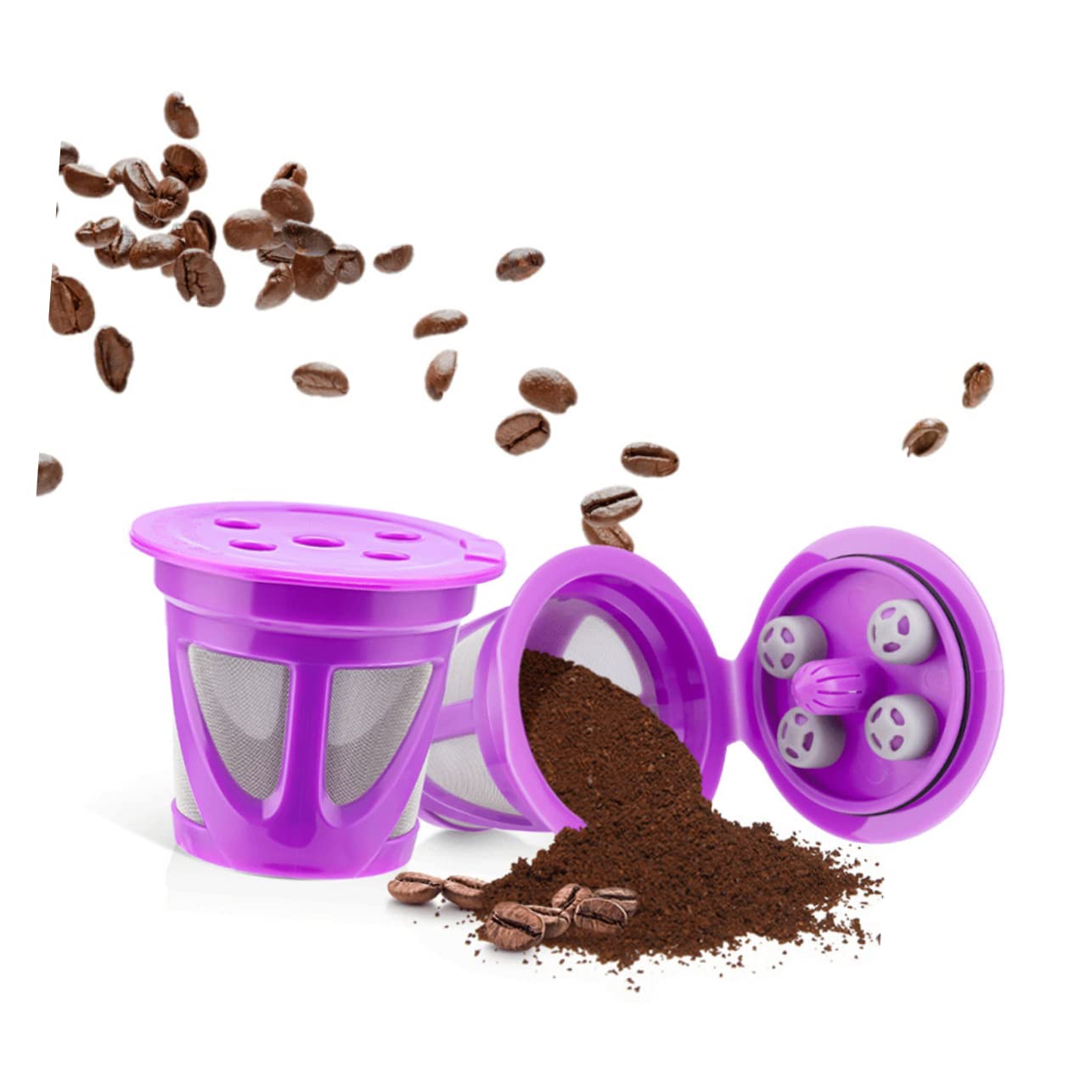 PRETYZOOM 5 Juegos Cápsula De Café Espresso Cesta Taza Filtro De Café Reutilizable Barra De Café Accesorios Café Espresso Concentrado De Café Cápsula Máquina De Café Filtros De 2 piezas * 5