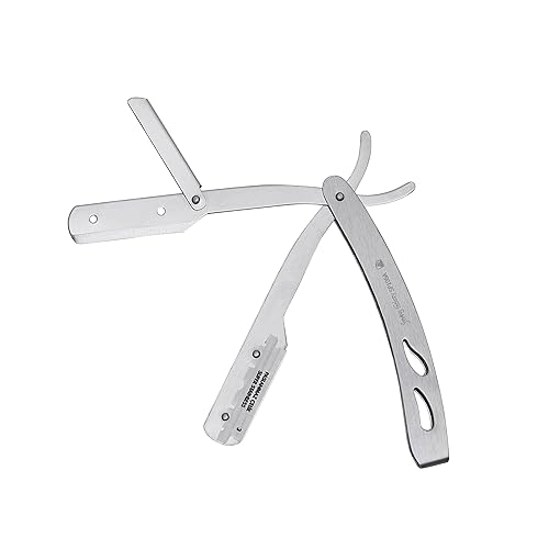 Miniatura 3 de the shave factory Kit de maquinilla de afeitar de borde recto, con individual | Maquinillas de afeitar de acero inoxidable para hombres (mate/200