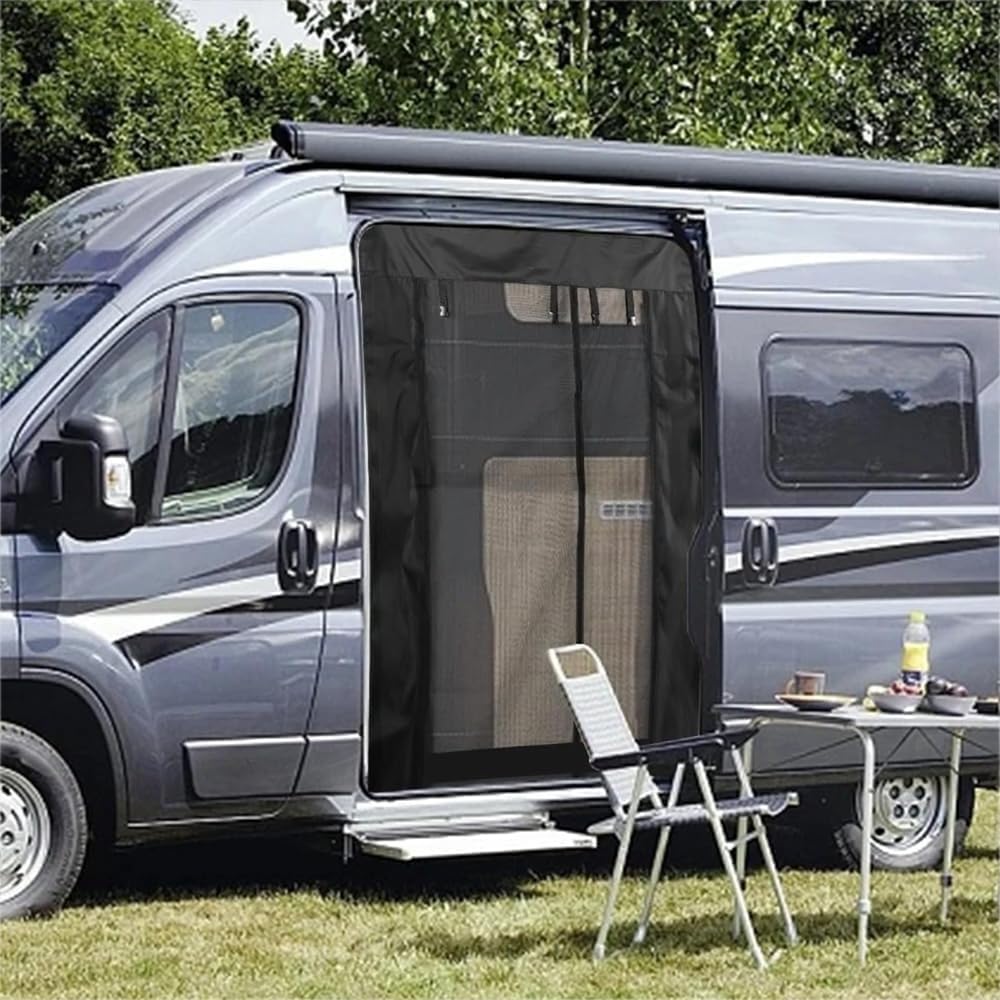 ERFDZY Magnetic Fly Screen for Campervan Sliding Door for Citroën Jumpy Dispatch (G9 K0 2007-2025 2026), Campervan Sliding Door Mesh Netting, Anti Mosquito Insect Curtain, Camper