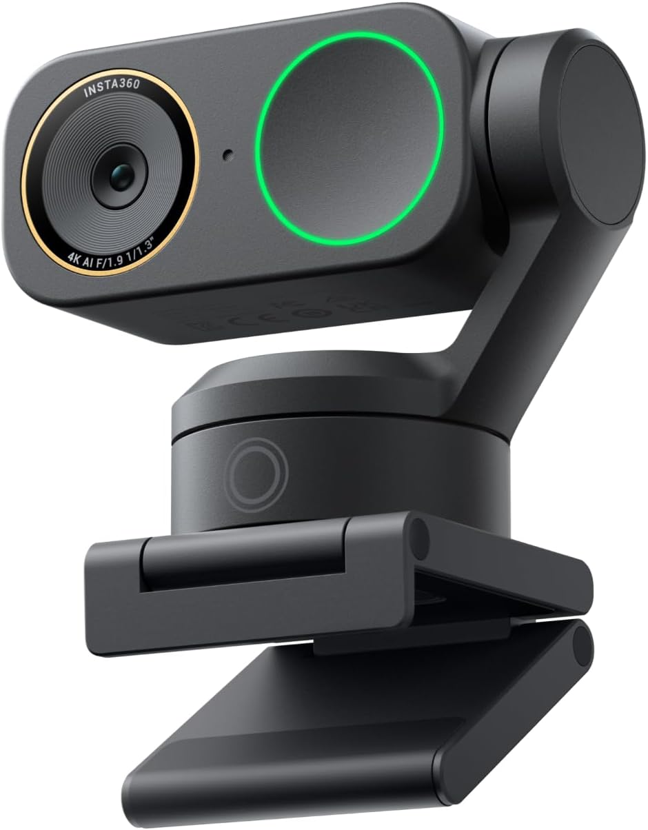 Link 2 Pro – 4K PTZ Webcam for PC/Mac, 1/1.3” Sensor, Low-Light, AI Tracking, HDR, Directional Noise-Canceling Mics, Supports Stream Deck, Zoom, Teams, Twitch for Streaming or Meetings