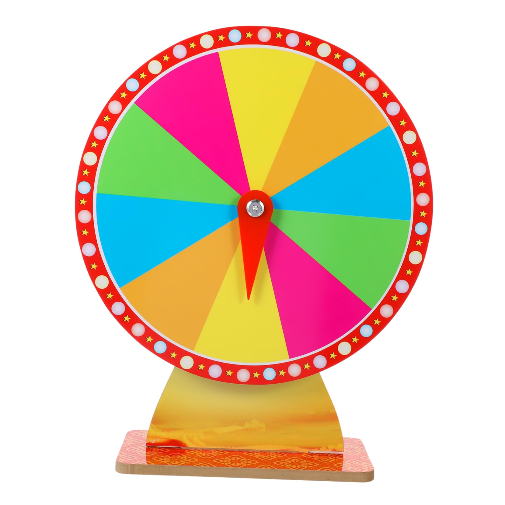 Prize Wheel Spinners with Stand Desktop Roulette Wheel, Erasable for Carnival Party Supplies Trade Show Game Prop (30CM)