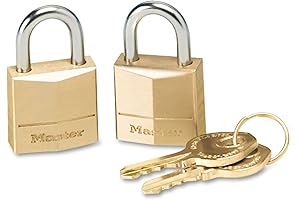 Master Lock Padlock, Solid Brass Lock