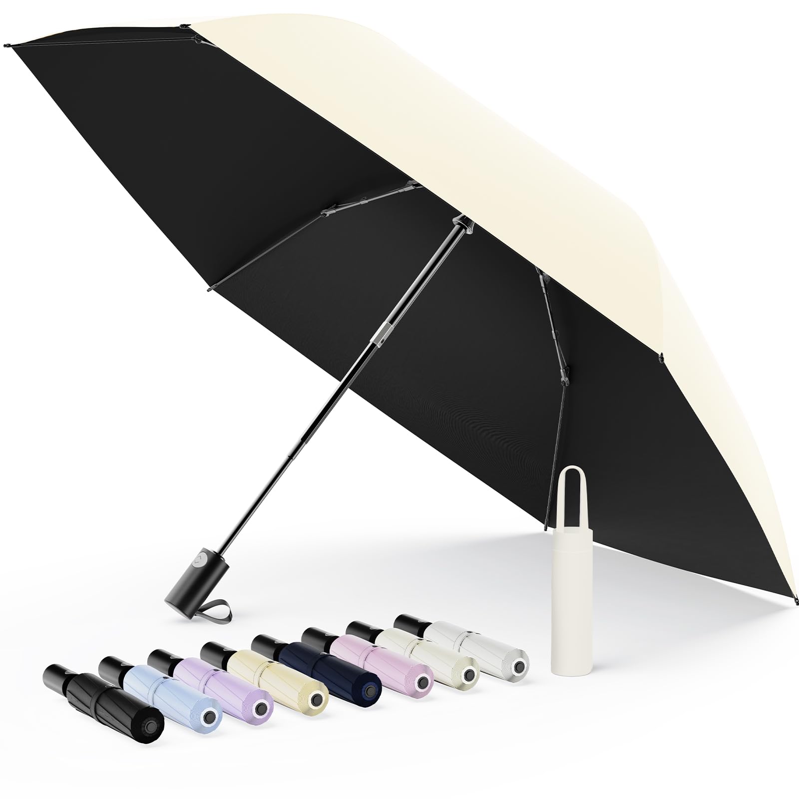 Alwgreen Large Folding Parasol UV 100% Block Auto Open JIS Certified Japan 8oz
