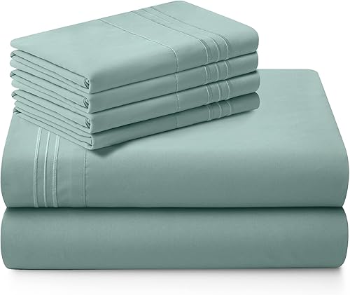 Miniatura 7 de Horbaunal Sábanas de bolsillo extra profundo, se adapta a colchones de 18 a 24 pulgadas de profundidad, juego de sábanas de microfibra de 6 piezas