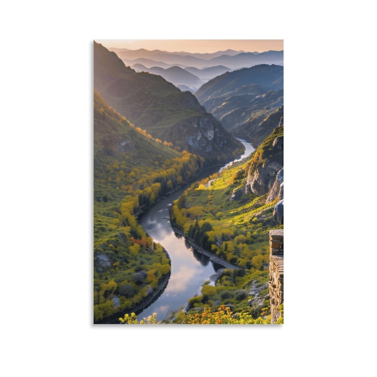 XPASHIQWC Autumn Canyon Poster Artwork Canvas Prints Picture Modern Wall Art Picture Wall Hanging for Living Room Home Decorations 20x30inch(50x75cm)